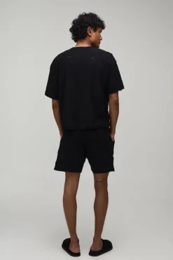T-shirt Tissé Délavé Effet Usé Coupe Ample Oversize