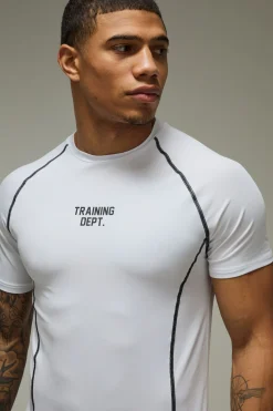 T-Shirt Training Dept à Coutures Contrastées Muscle