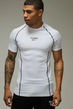 T-Shirt Training Dept à Coutures Contrastées Muscle