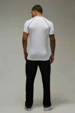 T-Shirt Training Dept à Coutures Contrastées Muscle