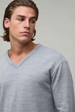T-shirt Tricoté À Col V Coupe Regular Toucher Doux