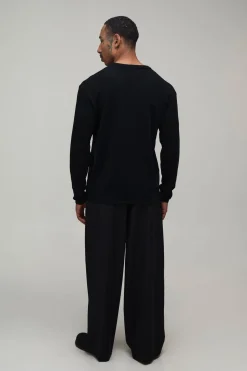 T-shirt Tricoté À Col V Coupe Regular Toucher Doux