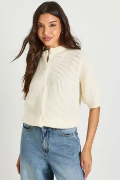 T-shirt Tricoté Oversize À Boutonnage Intégral