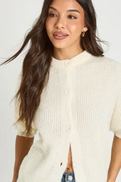 T-shirt Tricoté Oversize À Boutonnage Intégral