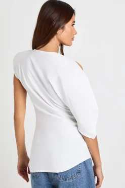 T-Shirt Une Manche avec Finitions Dorées