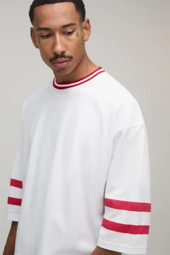 T-shirt Varsity Oversize Boxy À Manches Mi-longues