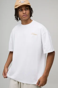 T-Shirt Varsity Oversize Brodé Département Sports