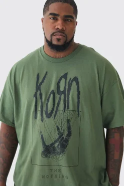 boohooMAN T-shirt avec impression Plus Korn License<Homme T-Shirts Impriméstendances|T-Shirts