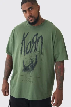 boohooMAN T-shirt avec impression Plus Korn License<Homme T-Shirts Impriméstendances|T-Shirts