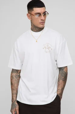 T-shirt Western imprimé surdimensionné à col étendu pour grandes tailles