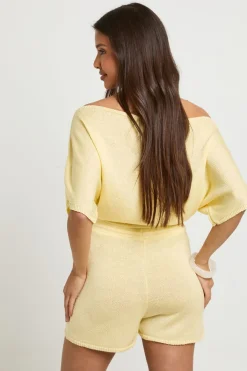boohoo Tunique De Plage Légère En Maille À Encolure Dégagée<Femme Pulls Et Gilets|Toutes Les Mailles