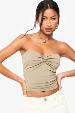boohoo Twist Front Bandeau Top<Femme Tops