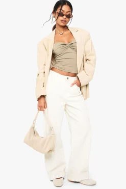 boohoo Twist Front Bandeau Top<Femme Tops