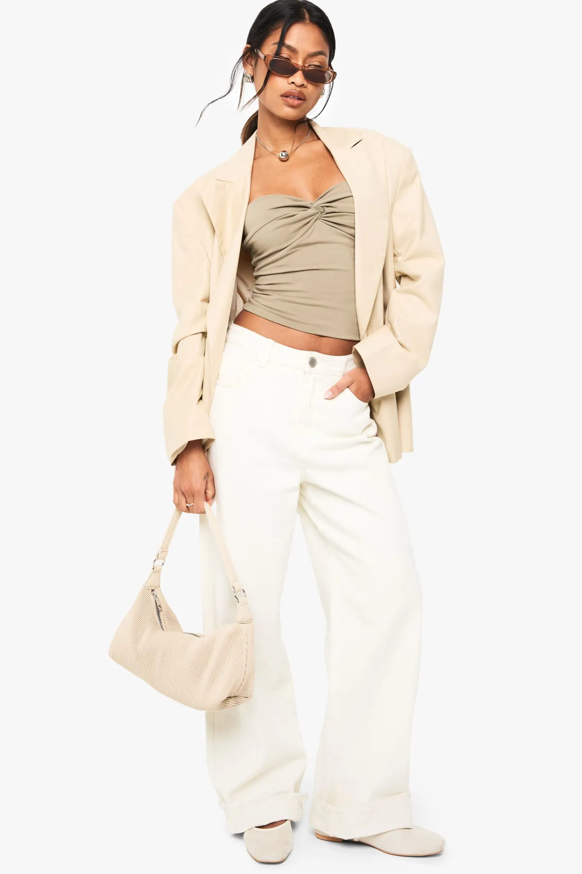 boohoo Twist Front Bandeau Top<Femme Tops