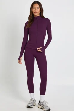 boohoo Veste Active Zippée à Côtes Ajustée<Femme Athleisure|Vêtements De Sport