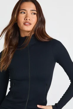 Veste Active Zippée à Côtes Ajustées Contour