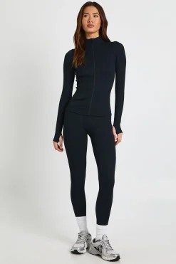 Veste Active Zippée à Côtes Ajustées Contour