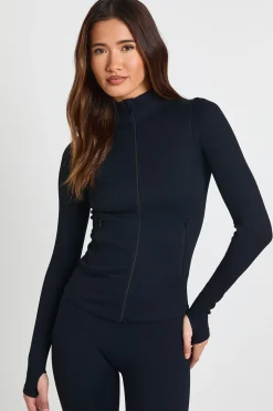 Veste Active Zippée à Côtes Ajustées Contour
