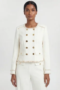 KarenMillen Veste Ajustée Compacte Stretch À Finitions Ornementées<Femme Tailleurs|Vestes & Manteaux