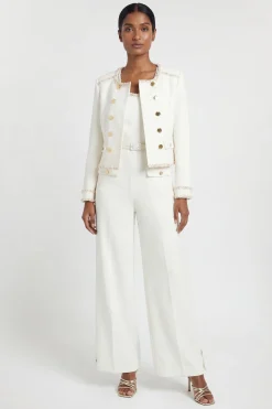 KarenMillen Veste Ajustée Compacte Stretch À Finitions Ornementées<Femme Tailleurs|Vestes & Manteaux