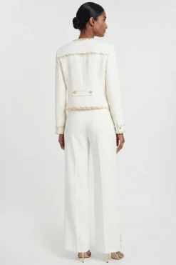 KarenMillen Veste Ajustée Compacte Stretch À Finitions Ornementées<Femme Tailleurs|Vestes & Manteaux