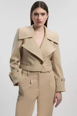 Veste Ajustée Raffinée à Détails Boutonnés
