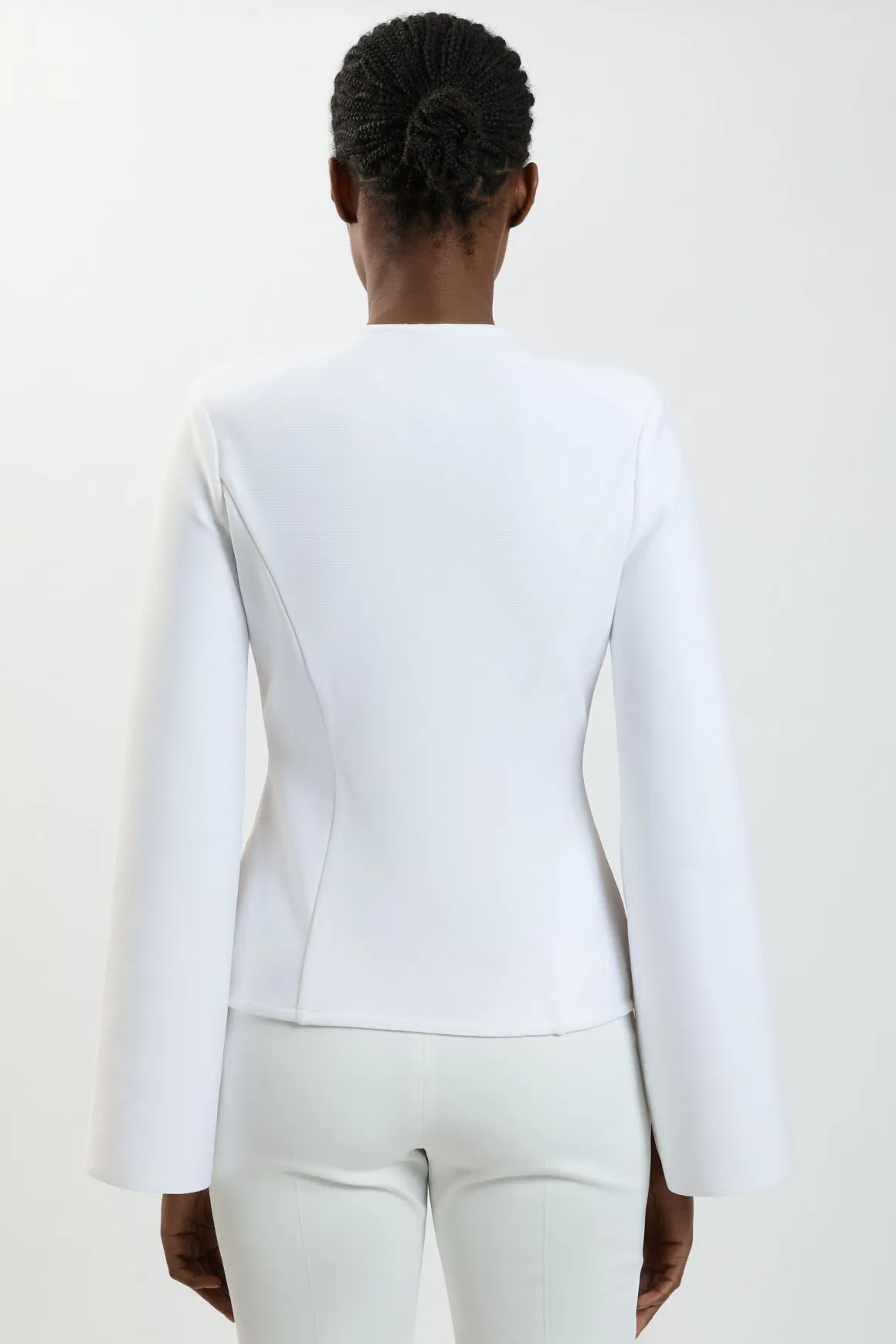 Veste Ajustée Style Bandage À Manches Cape Ornée De Perles
