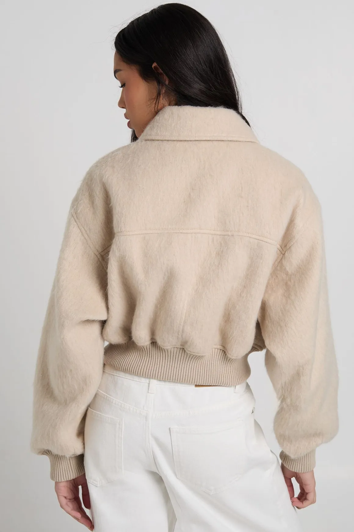 Veste Aspect Laine Avec Détails De Poches