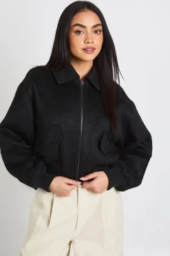 Veste Aspect Laine Avec Détails De Poches