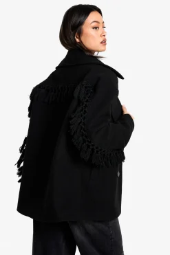Veste Aspect Laine Avec Détails À Pompons Tall