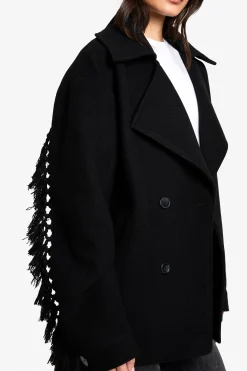 Veste Aspect Laine Avec Détails À Pompons Tall