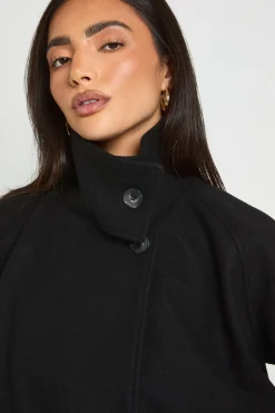 boohoo Veste Aspect Laine À Col Cheminée<Femme Vestes & Manteaux