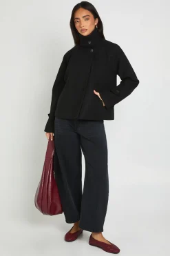 boohoo Veste Aspect Laine À Col Cheminée<Femme Vestes & Manteaux