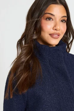 boohoo Veste Aspect Laine À Col Cheminée<Femme Vestes & Manteaux