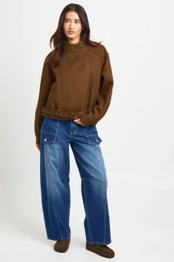 boohoo Veste Aspect Laine Col Montant Ceinturée<Femme Vestes & Manteaux