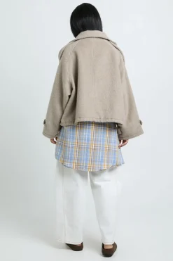 boohoo Veste Aspect Laine À Col Montant Cheminée<Femme Vestes & Manteaux