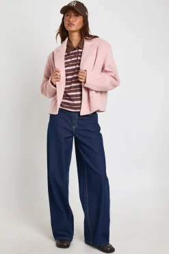 Veste Aspect Laine À Double Boutonnage