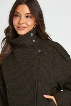 Veste Asymétrique Aspect Laine