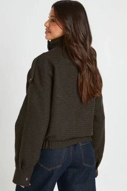 Veste Asymétrique Aspect Laine