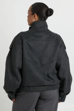 boohoo Veste Asymétrique Aspect Laine Plus<Femme Manteaux Et Vestes D’Automne|Vestes & Manteaux