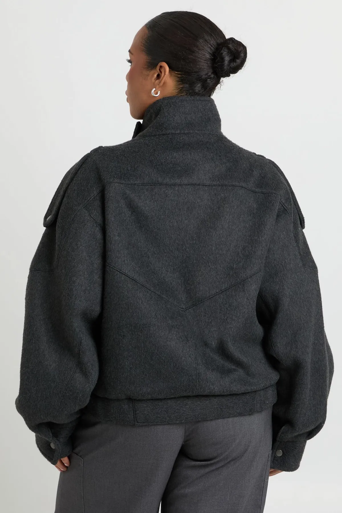 boohoo Veste Asymétrique Aspect Laine Plus<Femme Manteaux Et Vestes D’Automne|Vestes & Manteaux
