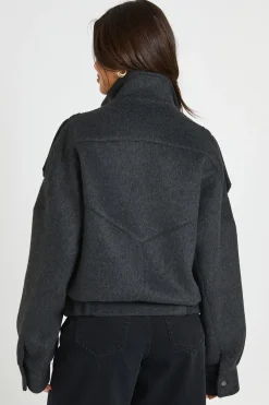 boohoo Veste Asymétrique Effet Laine<Femme Manteaux Et Vestes D’Automne|Vestes & Manteaux