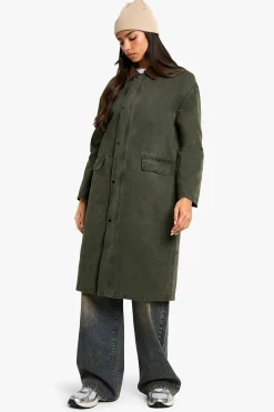 Veste Barn Midaxi avec détail de col en velours côtelé