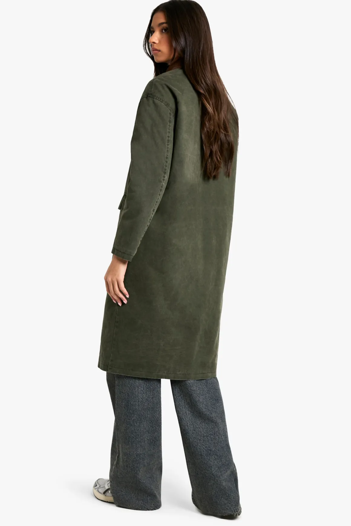 Veste Barn Midaxi avec détail de col en velours côtelé
