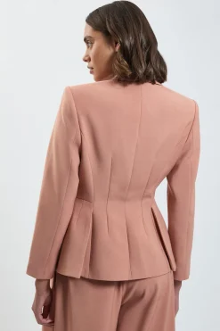 Veste Blazer Cintrée Avec Détails De Coutures Polies