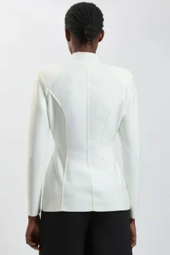 KarenMillen Veste Blazer Cintrée Ornée De Motifs Floraux<Femme Manteaux Et Vestes D’Automne|Vestes & Manteaux