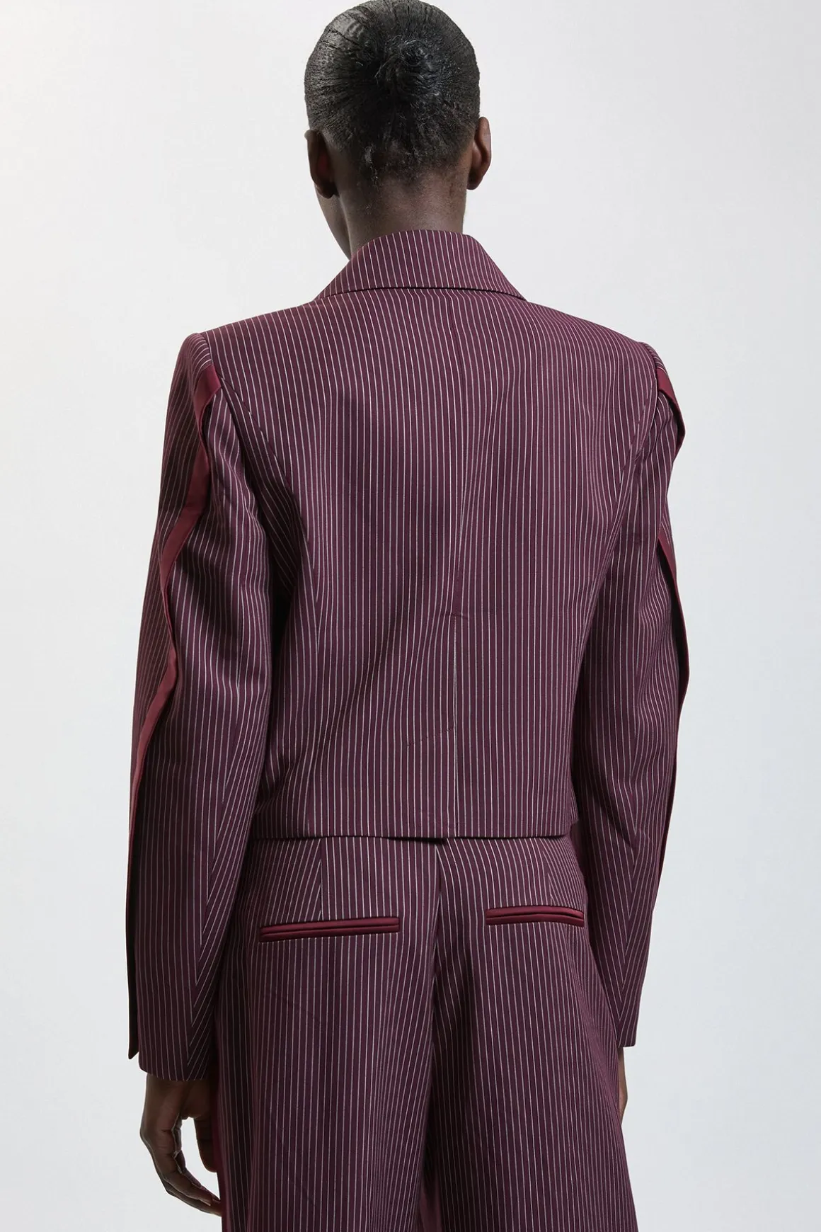 Veste Blazer Rayée Diplomatique Mélange Satin