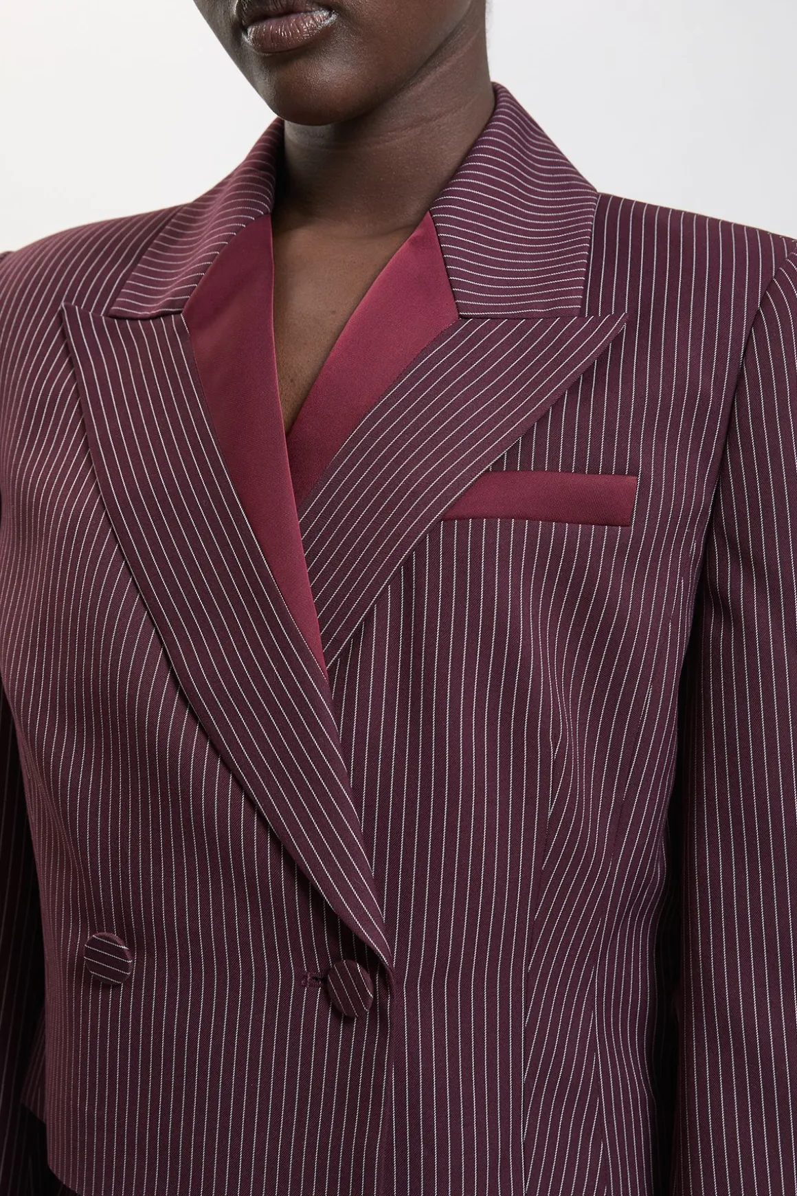 Veste Blazer Rayée Diplomatique Mélange Satin