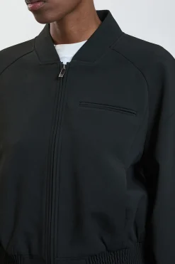 Veste Bomber Ajustée En Tissu Extensible Compact
