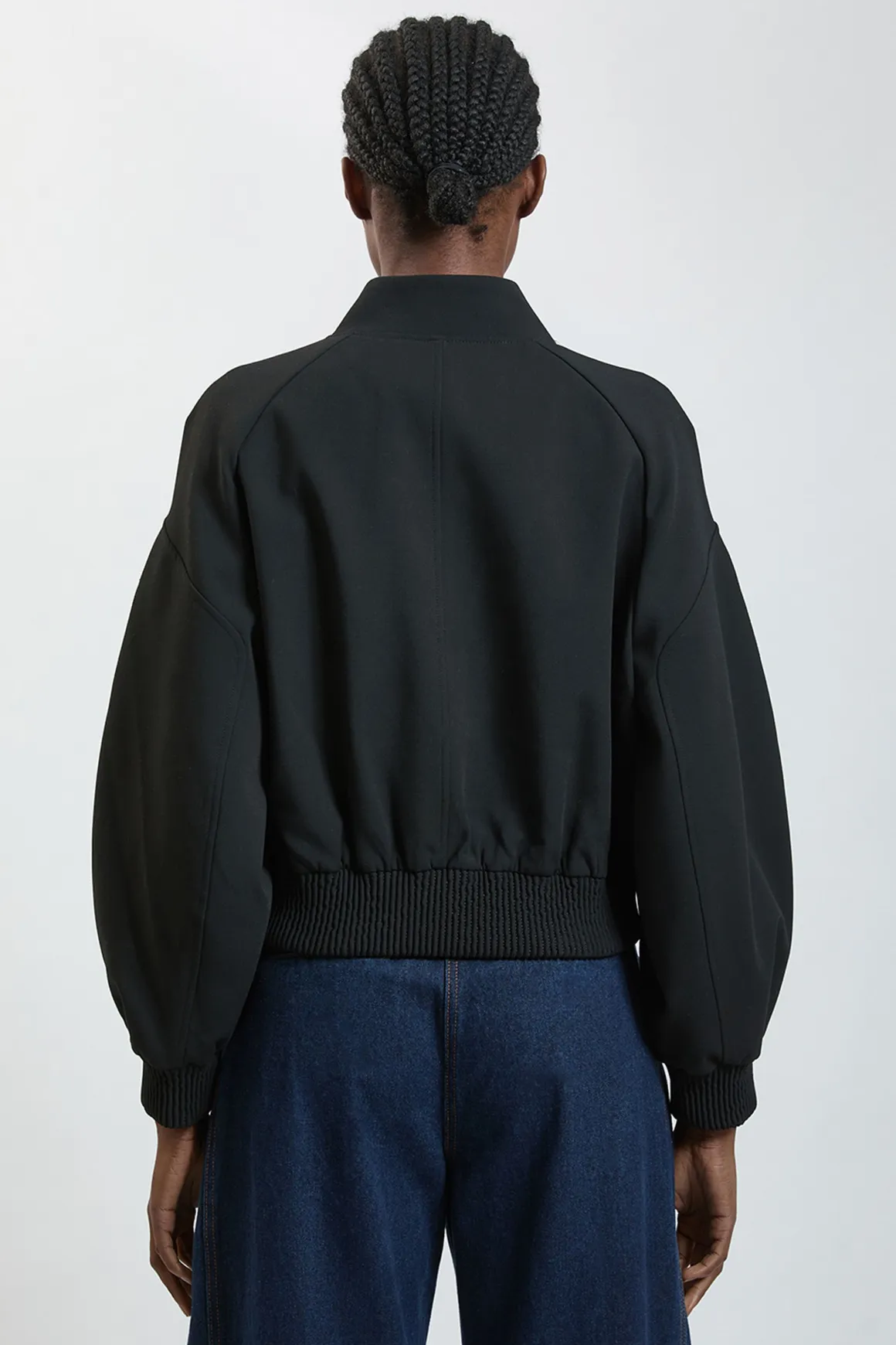 Veste Bomber Ajustée En Tissu Extensible Compact